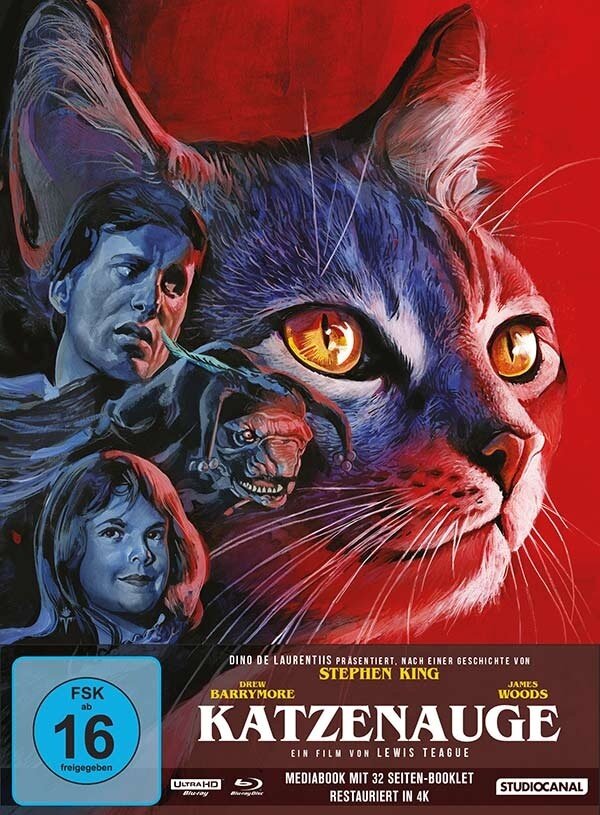 Katzenauge (1985) Limited Edition, Mediabook, Restaurierte Fassung, 4K Ultra HD + Blu-ray