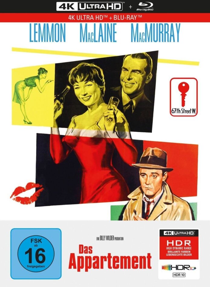 Das Appartement (1960) Limited Collector's Edition, Mediabook, 4K Ultra HD + Blu-ray