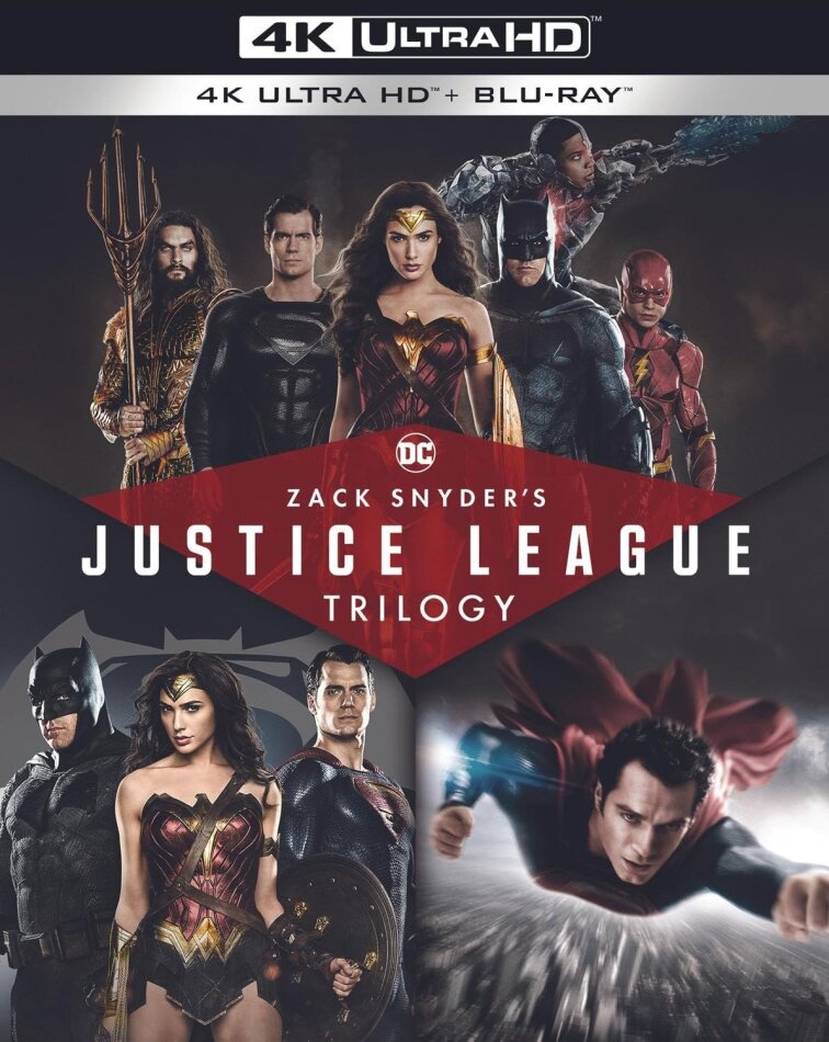 Zack Snyder's Justice League Trilogy 3 4K Ultra HDs + 3 Blu-rays