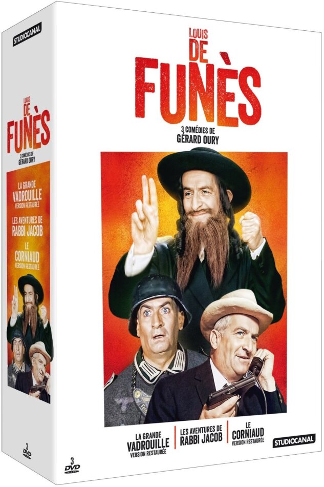 Louis de Funès - La grande vadrouille / Les aventures de Rabbi Jacob / Le corniaud 3 DVDs