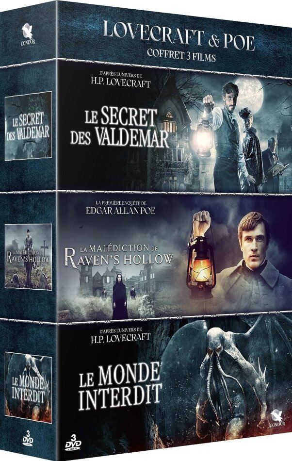 Lovecraft & Poe - Le secret des Valdemar / La malédiction de Raven's Hollow / Le monde interdit 3 DVDs