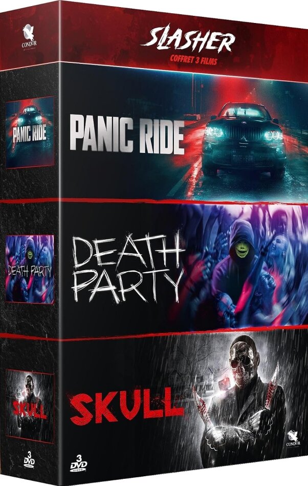 Slasher - Panic Ride / Death Party / Skull 3 DVDs