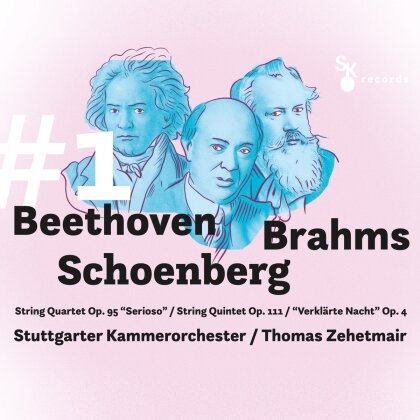 Thomas Zehetmair, Stuttgarter Kammerorchester, Ludwig van Beethoven (1770-1827), Johannes Brahms (1833-1897) & Arnold Sch&ouml;nberg (1874-1951) - String Quartet op. 95 Serioso, String Quintet op. 111, - Verkl&auml;rte Nacht (2 LPs)