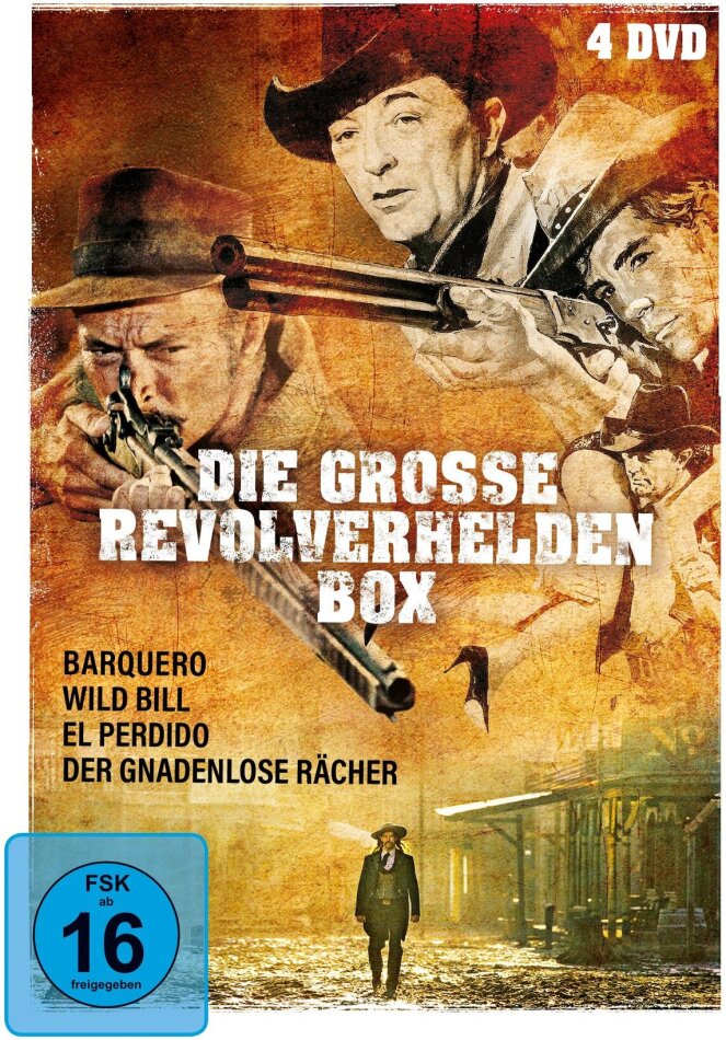 Die grosse Revolverhelden Box - Barquero / Der gnadenlose Rächer / El Perdido / Wild Bill 4 DVDs