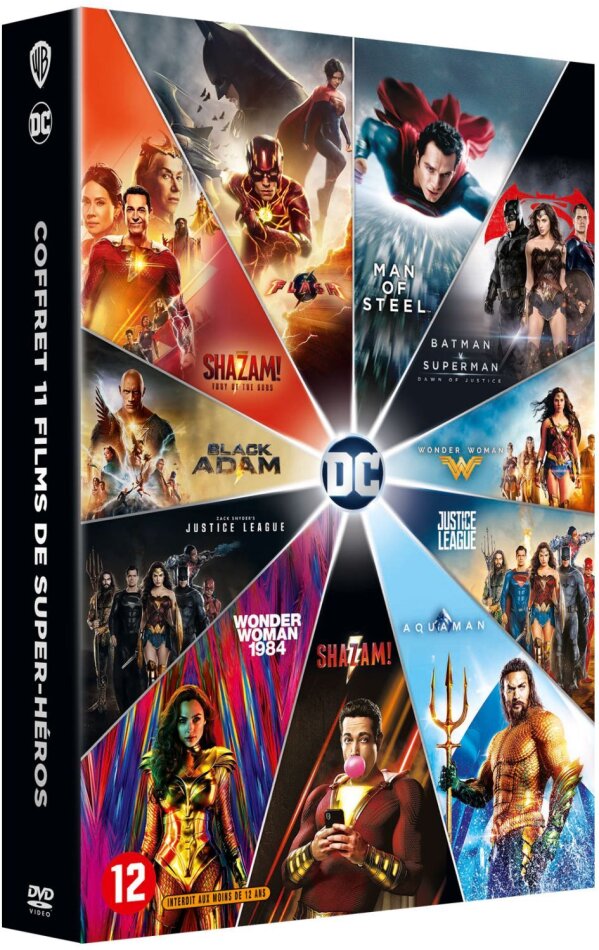 Coffret 11 Films de Super-Héros - DC Extended Universe 12 DVD