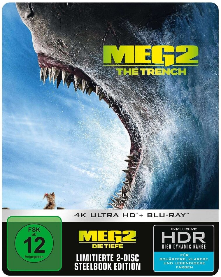 Meg 2 - The Trench / Die Tiefe (2023) Limited Edition, Steelbook, 4K Ultra HD + Blu-ray
