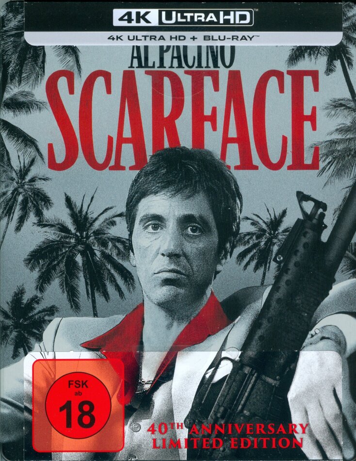 Scarface (1983) 40th Anniversary Limited Edition, Steelbook, 4K Ultra HD + Blu-ray