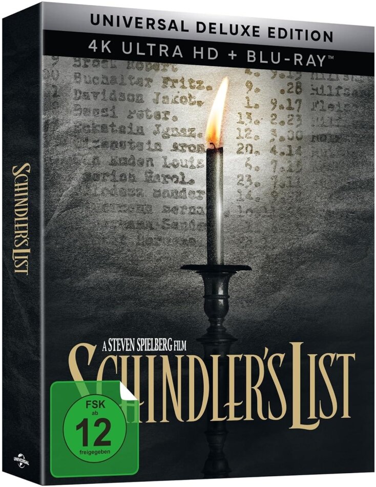 Schindler's List (1993) Schuber, s/w, Limited Deluxe Edition, 4K Ultra HD + Blu-ray