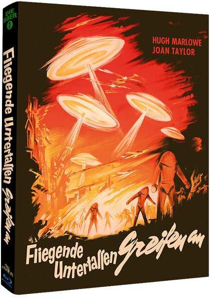 Fliegende Untertassen greifen an (1956) Cover B, Phantastische Filmklassiker, Die 50er, s/w, Mediabook