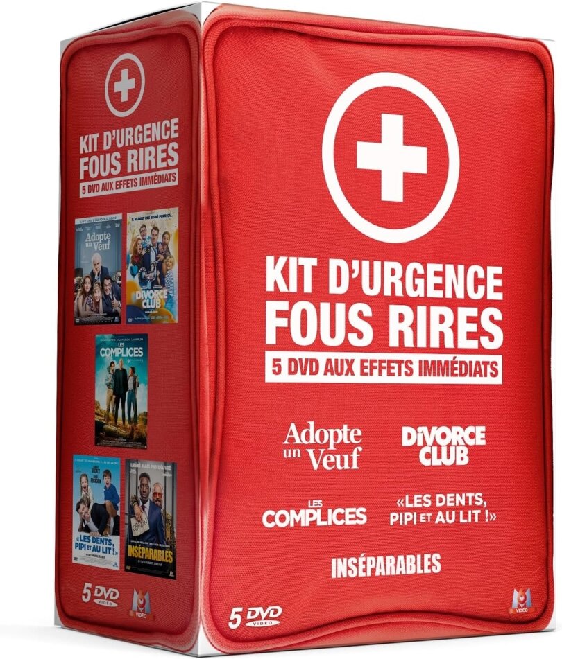 Kit d'urgence fous rires - Les dents, pipi et au lit / Divorce Club / Adopte un veuf / Inséparables / Les Complices 5 DVDs