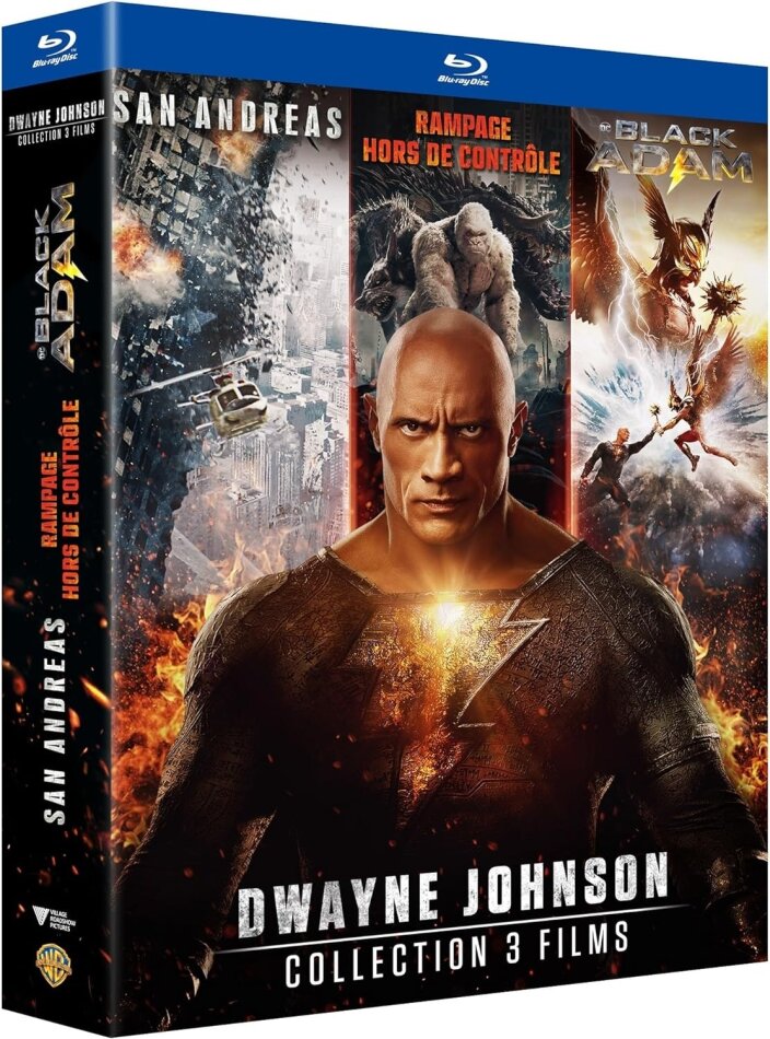 Dwayne Johnson Collection 3 Films - San Andreas / Rampage - Hors de contrôle / Black Adam 3 Blu-ray