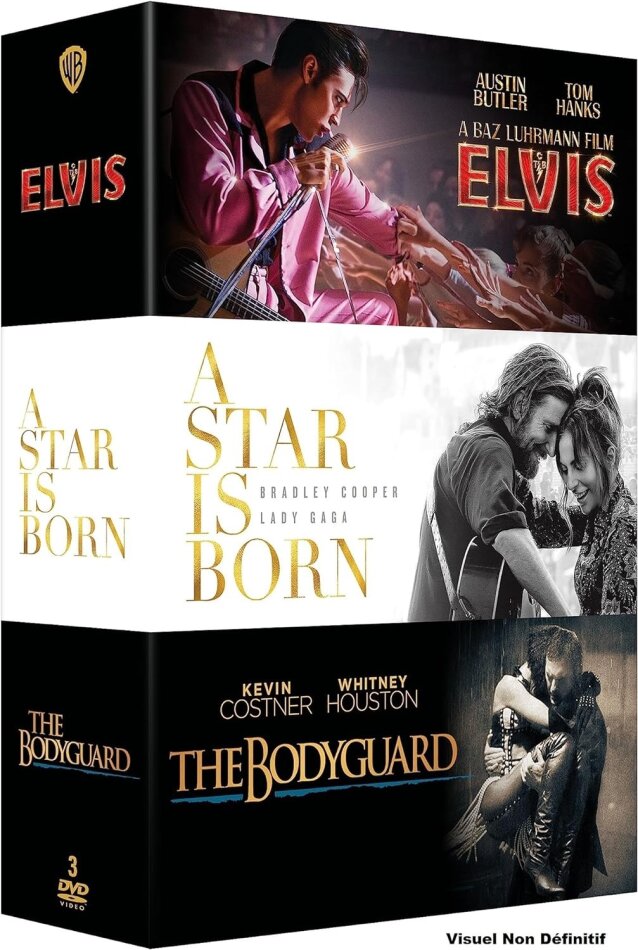 Elvis (2022) / A Star is Born (2018) / The Bodyguard (1992) 3 DVDs