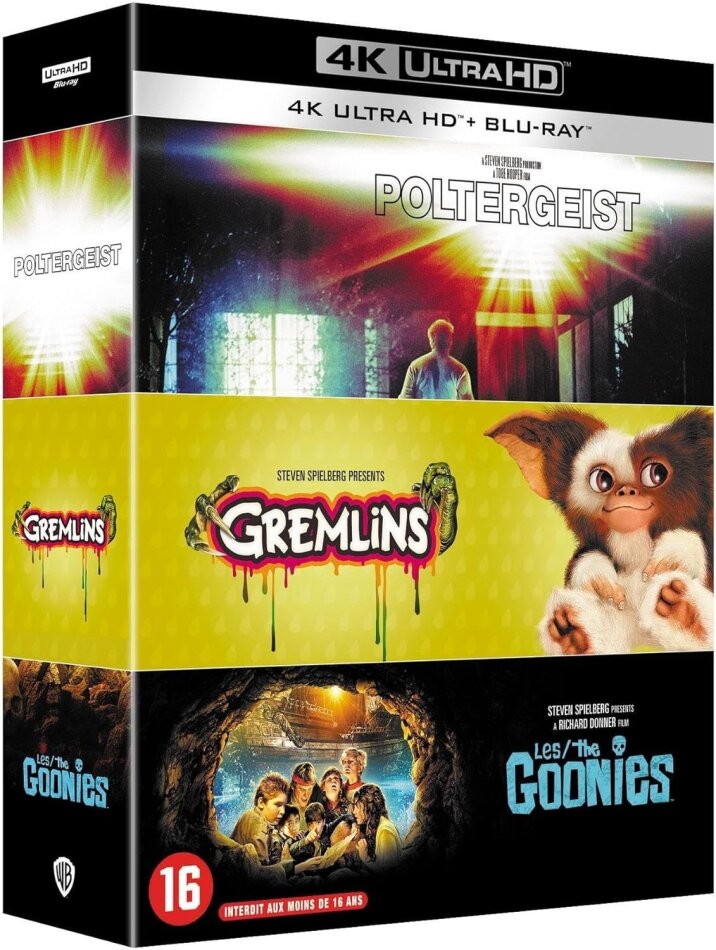Poltergeist / Gremlins / Les Goonies 3 4K Ultra HDs + 3 Blu-ray