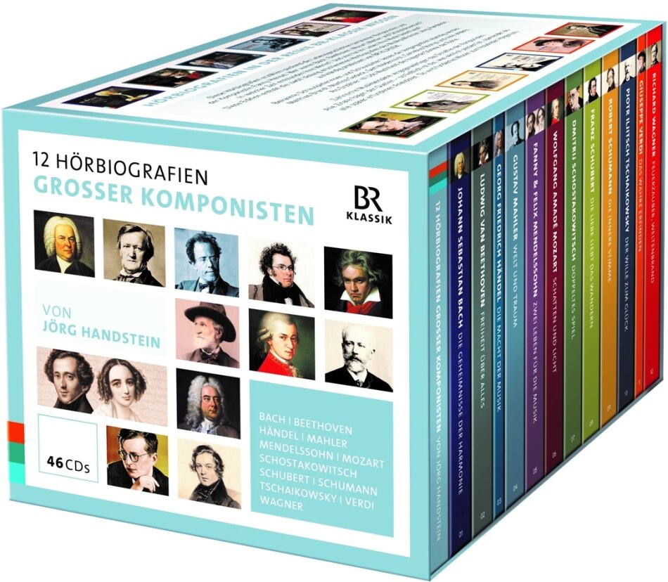 Udo Wachtveitl & Jörg Handstein - 12 Audio Biographies Of Great Composers 46 CDs