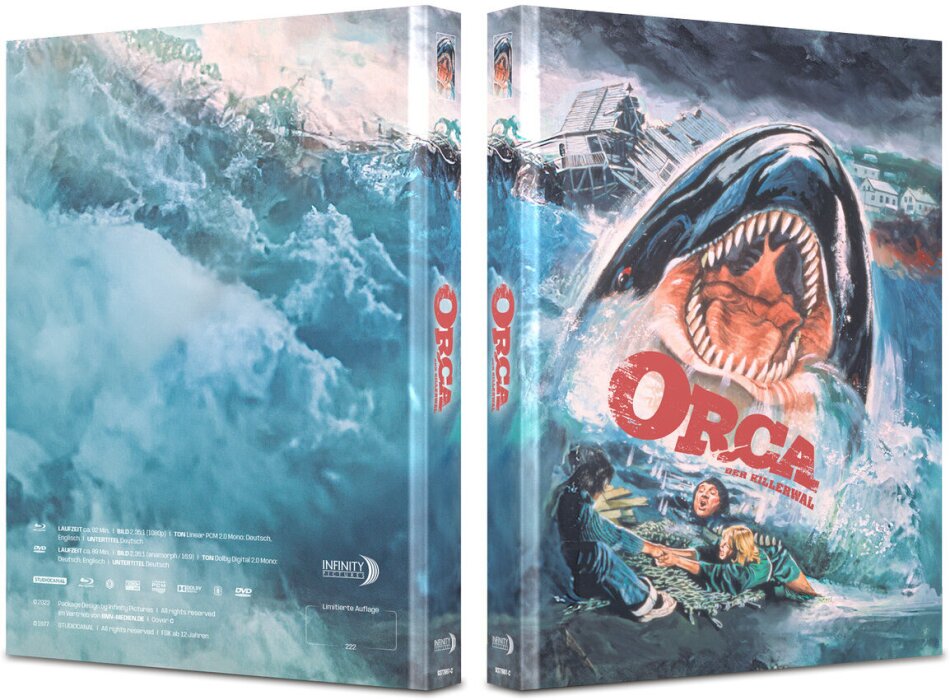 Orca - Der Killerwal (1977) Cover C, Limited Edition, Mediabook, Blu-ray + DVD