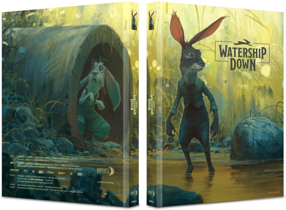 Watership Down (1978) Cover A, Limited Edition, Mediabook, Blu-ray + DVD