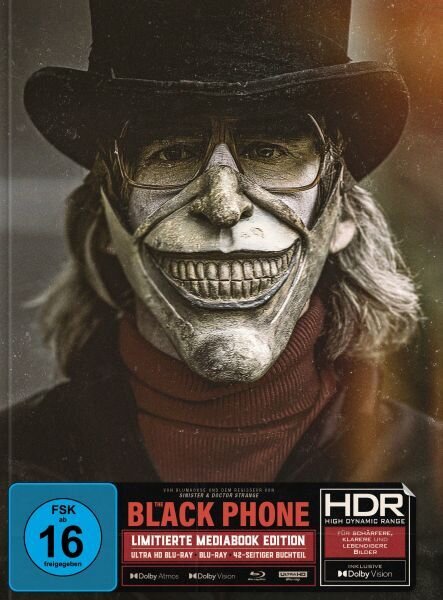 The Black Phone (2021) Cover B, Limited Edition, Mediabook, 4K Ultra HD + Blu-ray