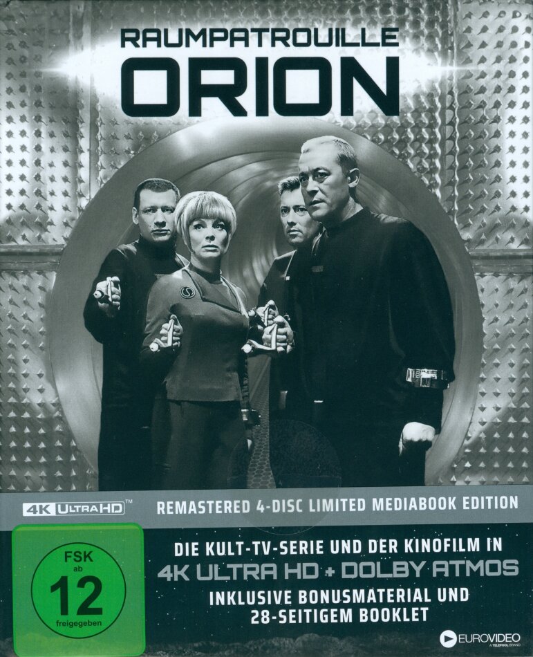 Raumpatrouille Orion Limited Edition, Mediabook, Remastered, Restaurierte Fassung, 4 4K Ultra HDs