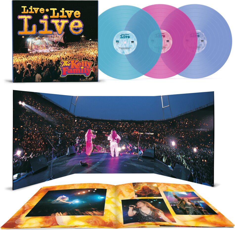 The Kelly Family - Live Live Live 2023 Reissue, Universal, Colored, 3 LPs