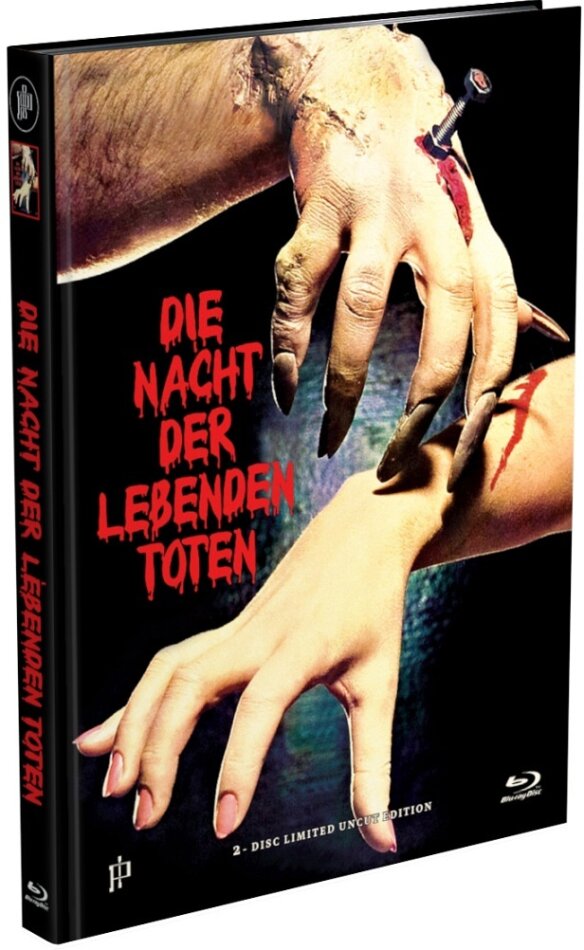 Die Nacht der lebenden Toten (1968) Cover B1, Limited Edition, Mediabook, Uncut, Blu-ray + DVD