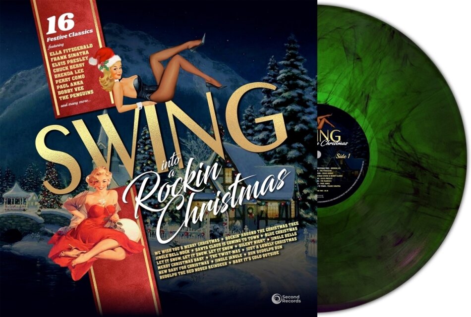Swing Into A Rocking Christmas Limited Edition, Green Marble Vinyl, LP