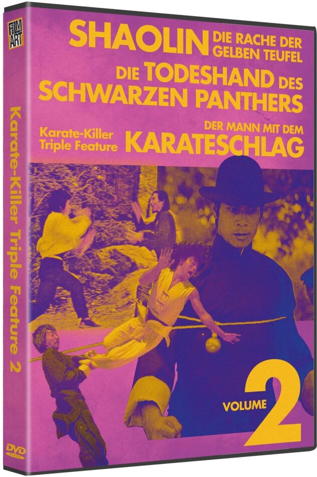 Karate - Killer Triple Feature - Vol. 2: Shaolin – Die Rache der gelben Teufel / Die Todeshand des schwarzen Panthers / Der Mann mit dem Karateschlag 3 DVDs