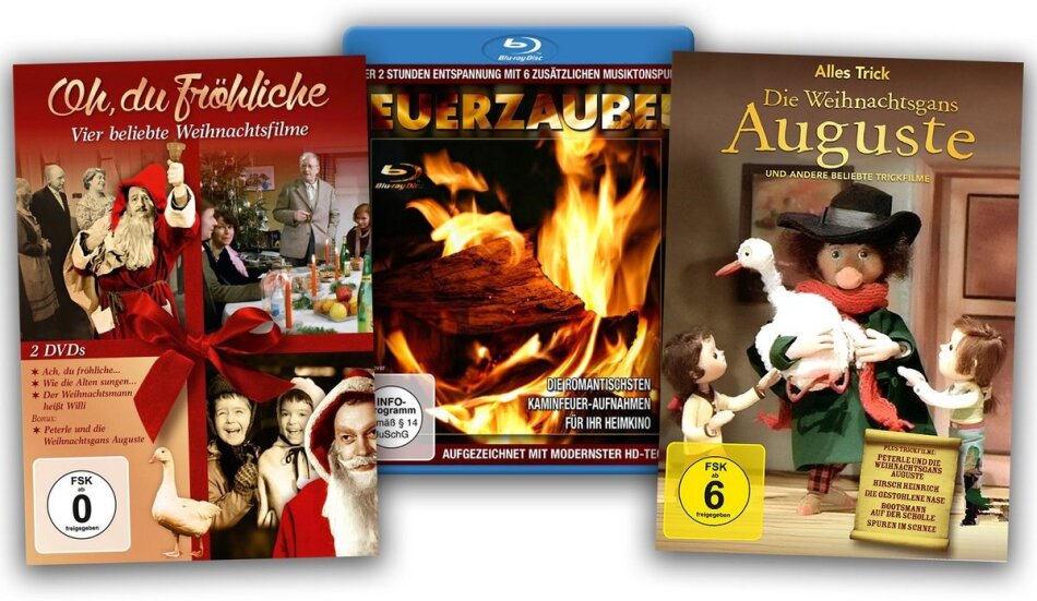 Oh, du Fröhliche... / Die Weihnachtsgans Auguste / Feuerzauber - Weihnachts-Special Blu-ray + 3 DVDs