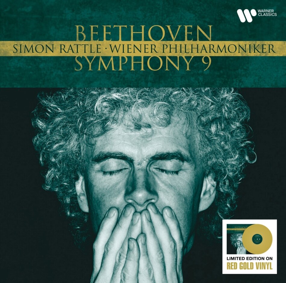 Ludwig van Beethoven (1770-1827), Sir Simon Rattle & Wiener Philharmoniker - Symphony No. 9 Édition Limitée, Red-gold Vinyl, 2 LP