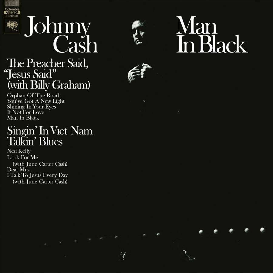 Johnny Cash - Man In Black 2024 Reissue, Music On Vinyl, Numbered, limited to 2500 Copies, Crystal Clear Vinyl, LP
