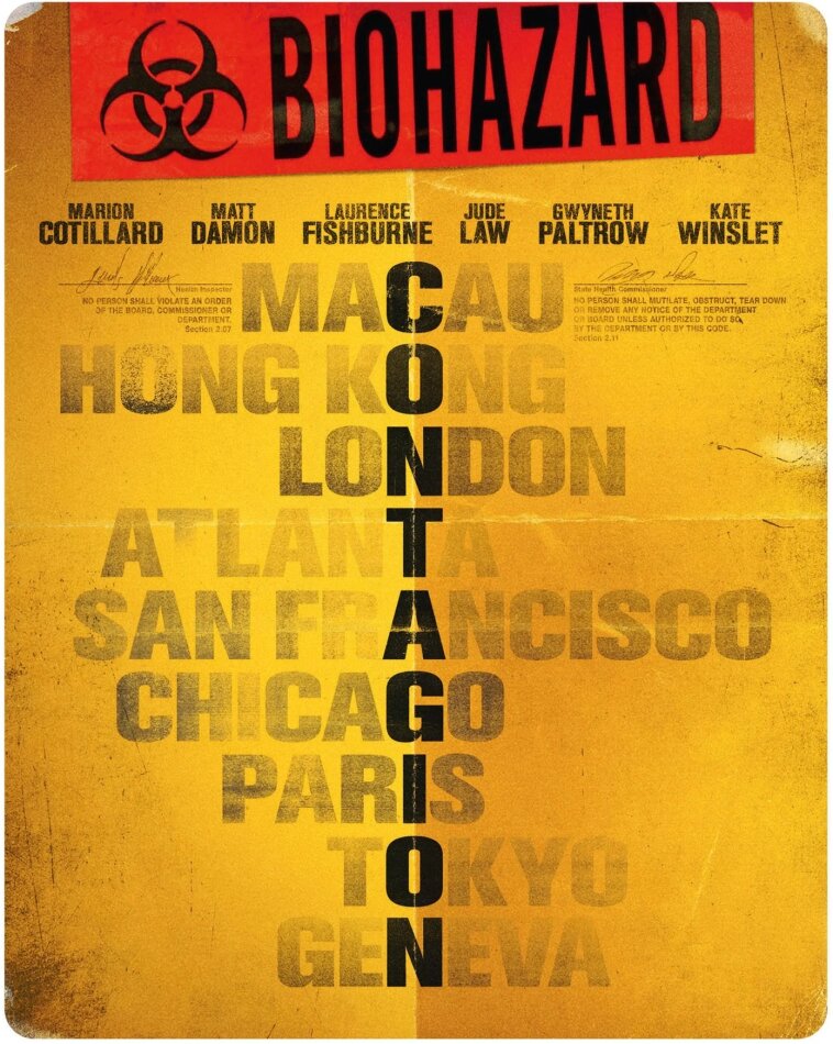 Contagion (2011) Limited Edition, Steelbook