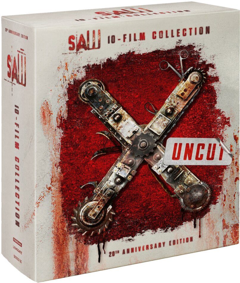 Saw 1-10 Gesamtedition, Schuber, Digipack, 20th Anniversary Edition, Uncut, 10 Blu-rays + Blu-ray 3D