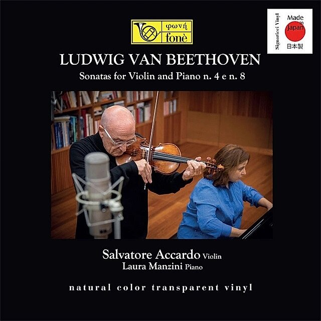 Ludwig van Beethoven (1770-1827), Salvatore Accardo & Laura Manzini - Sonatas For Violin And Piano 4 & 8 Natural Color Transparent Vinyl, LP