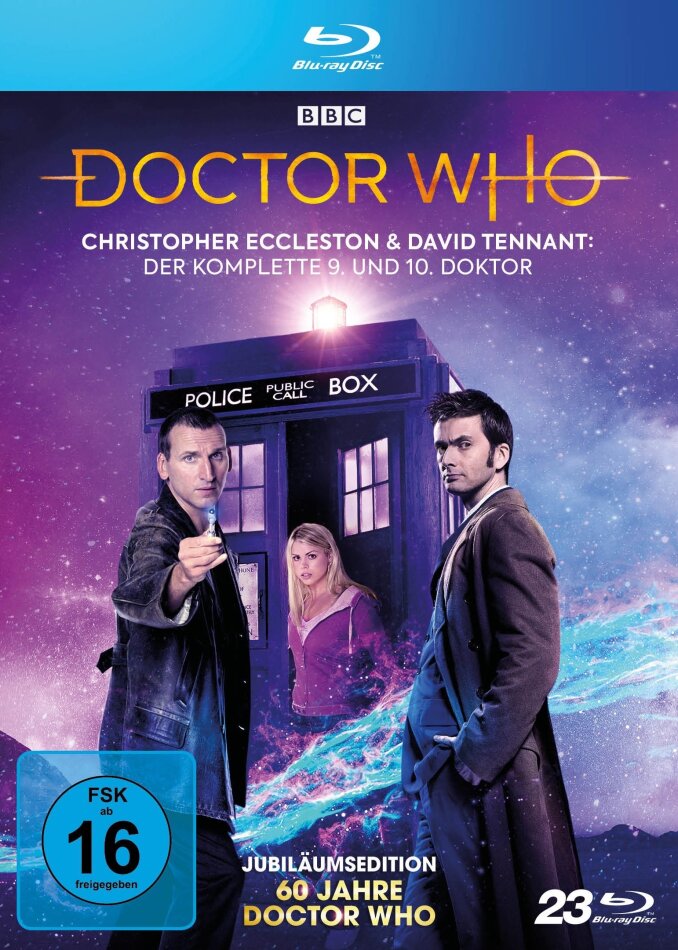 Doctor Who - Christopher Eccleston & David Tennant: Der komplette 9. und 10. Doktor BBC, 60th Anniversary Edition, Neuauflage, 20 Blu-rays + 3 DVDs