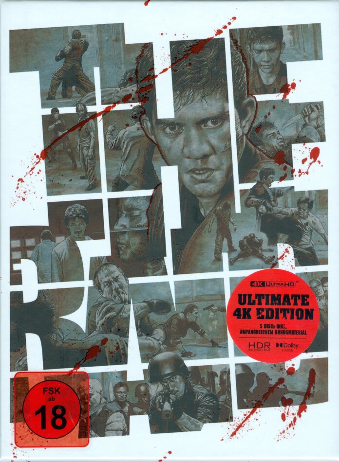 The Raid (2011) Schuber, Digipack, Limited Ultimate Edition, Uncut, 4K Ultra HD + 3 Blu-rays + CD + Buch