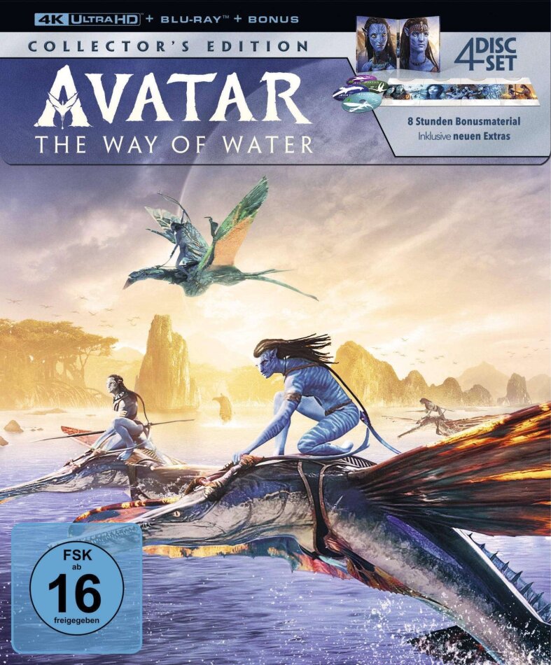 Avatar: The Way of Water - Avatar 2 (2022) Digipack, Schuber, Collector's Edition, 4K Ultra HD + 3 Blu-rays
