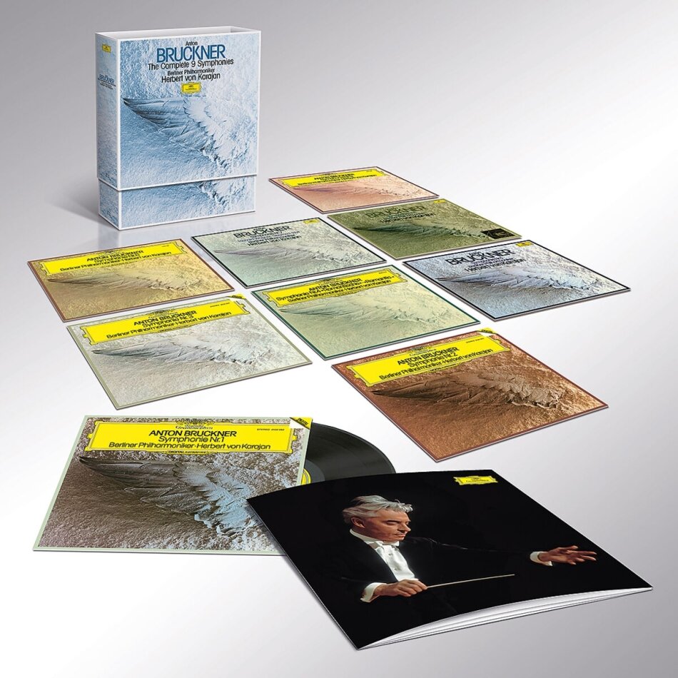 Anton Bruckner (1824-1896), Herbert von Karajan & Berliner Philharmoniker - The Complete 9 Symphonies 17 LPs