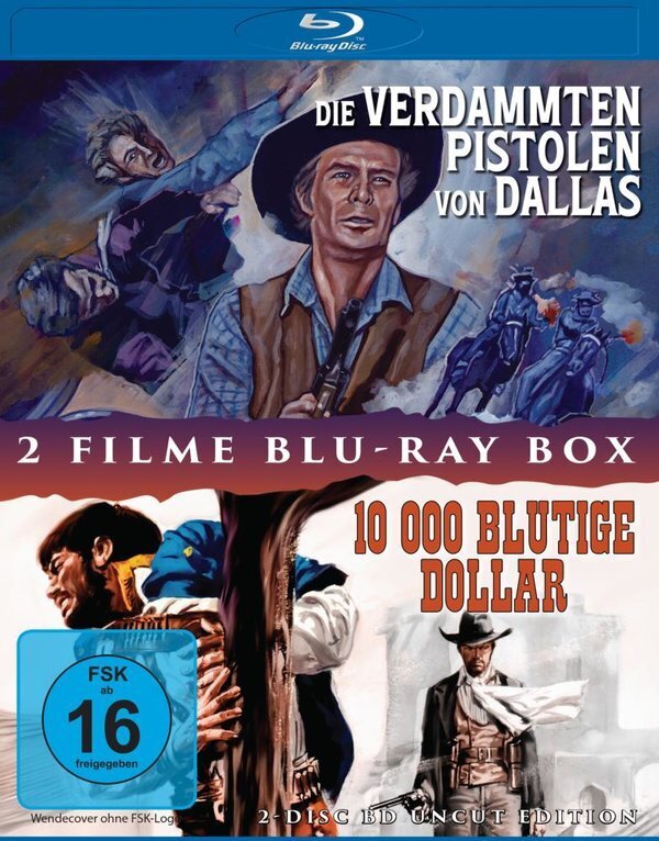 Die verdammten Pistolen von Dallas (1964) / 10000 blutige Dollar (1967) Uncut, 2 Blu-rays