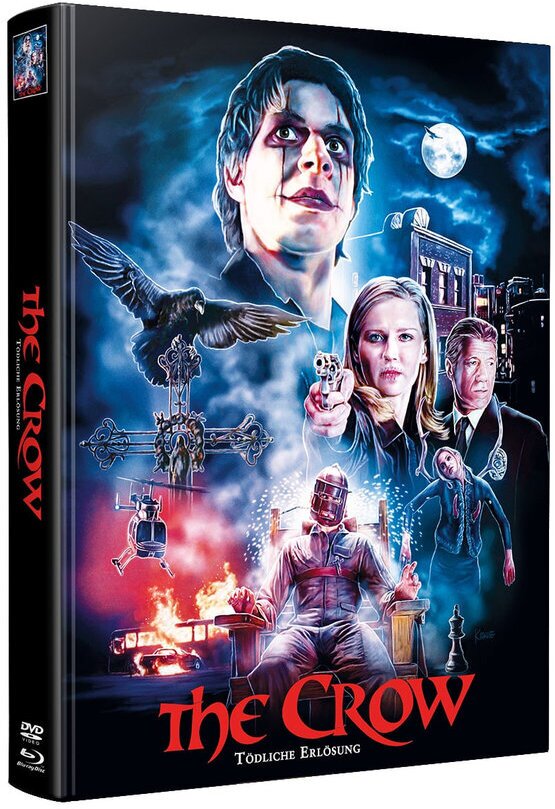 The Crow 3 - Tödliche Erlösung (2000) Wattiert, Limited Edition, Mediabook, Uncut, Blu-ray + DVD