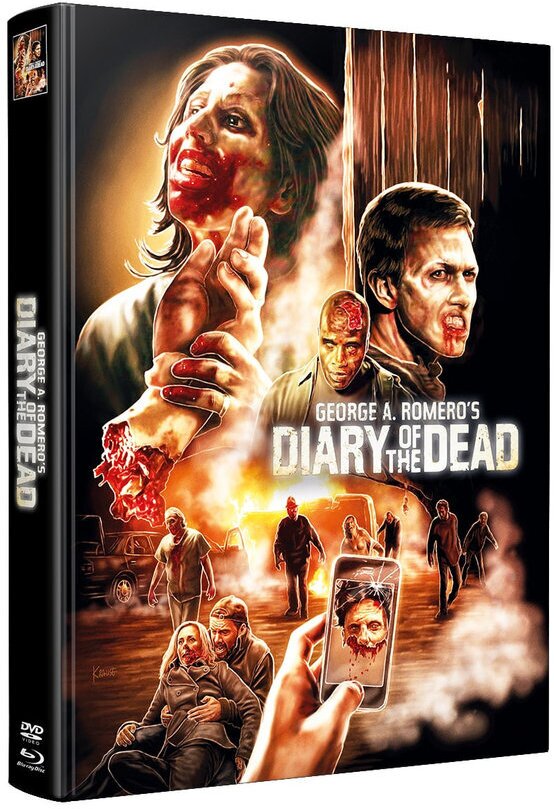Diary of the Dead (2007) Wattiert, Limited Edition, Mediabook, Uncut, Blu-ray + DVD