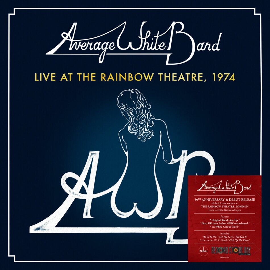 Average White Band - Live At The Rainbow Theatre 1974 White Vinyl, LP