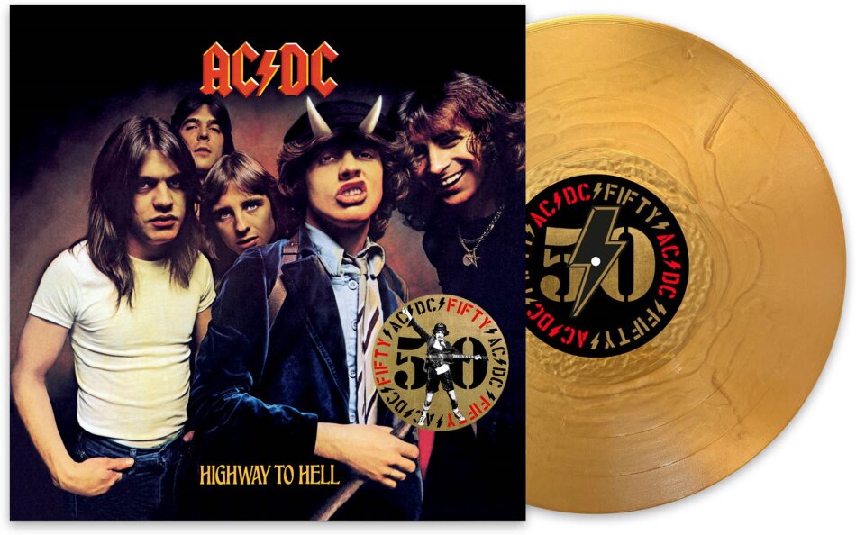 AC/DC - Highway To Hell 2024 Reissue, 50 Years Of Rock And Roll, Sony, Gold Nugget Vinyl, LP