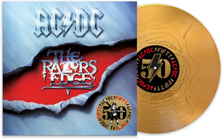 AC/DC - The Razors Edge 2024 Reissue, 50 Years Of Rock And Roll, Sony, Gold Nugget Vinyl, LP
