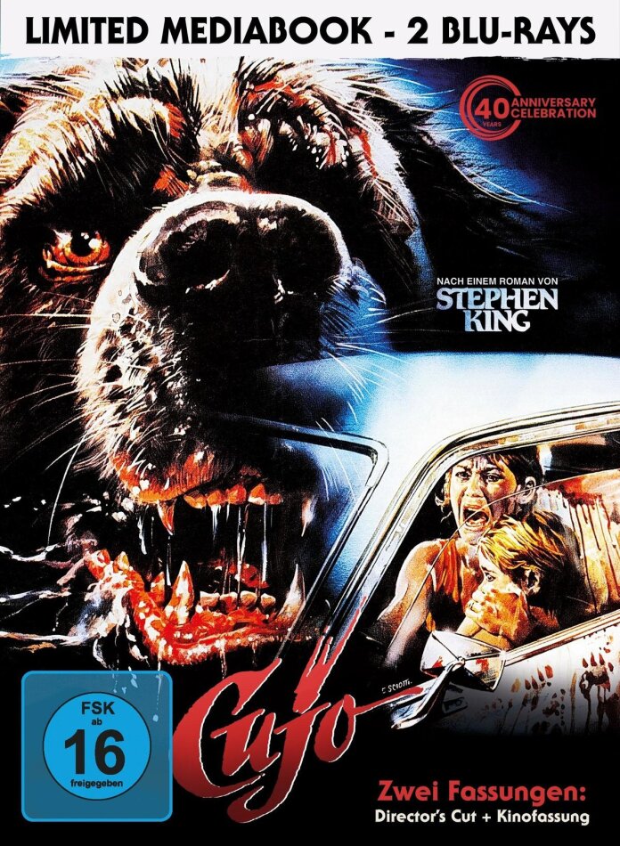 Cujo (1983) Cover H, 40th Anniversary Edition, Director's Cut, Kinoversion, Limited Edition, Mediabook, 2 Blu-rays