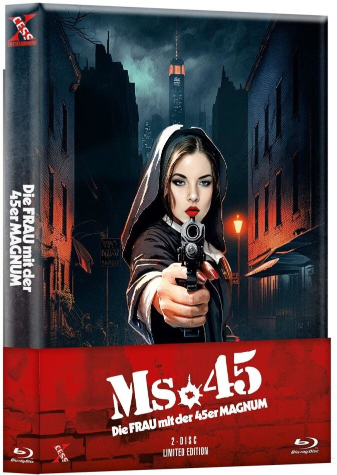 Ms .45 - Die Frau mit der 45er Magnum (1981) Wattiert, Limited Edition, Mediabook, Uncut, Blu-ray + DVD