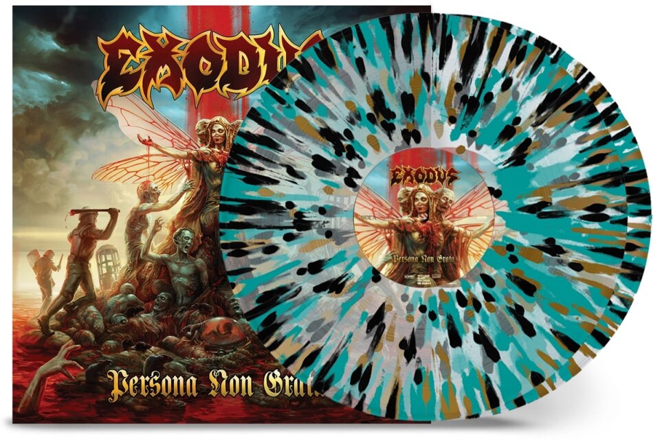Exodus - Persona Non Grata 2024 Reissue, Nuclear Blast, Clear Gold Black Turquoise Splatter Vinyl, 2 LPs