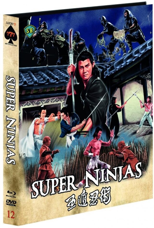 Super Ninjas (1982) Full Sleeve Scanavo-Box, Bierfilz, Schuber, Lucky 7 Art Collection, Limited Collector's Edition, Blu-ray + DVD