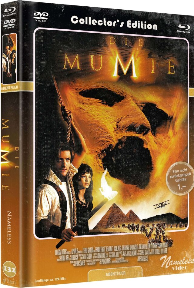 Die Mumie (1999) Cover C, Limited Collector's Edition, Mediabook, Blu-ray + DVD