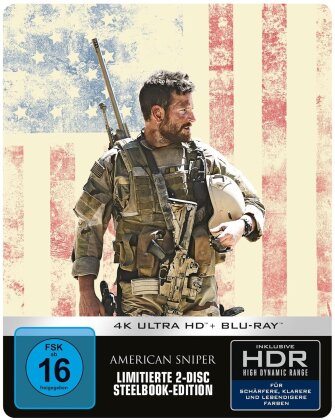 American Sniper (2014) (Limited Edition, Steelbook, 4K Ultra HD + Blu-ray)