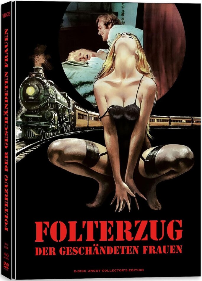 Folterzug der geschändeten Frauen (1977) Cover C, Limited Collector's Edition, Mediabook, Uncut, Blu-ray + DVD