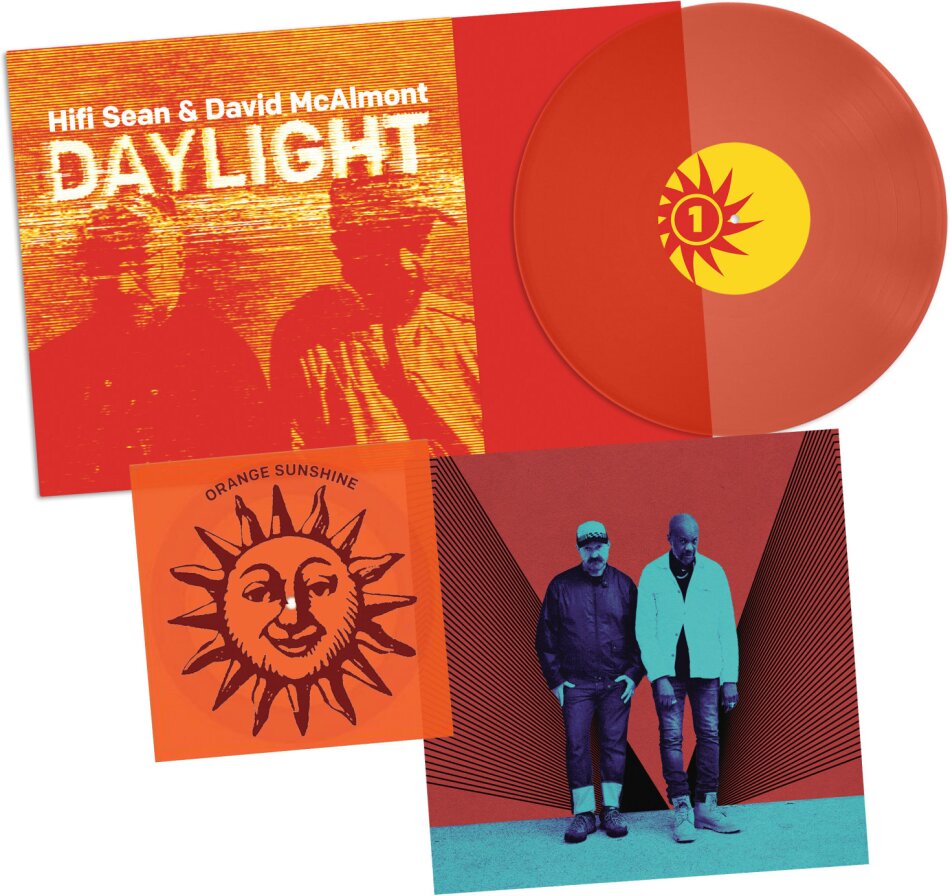 Hifi Sean & Dave McAlmont - Daylight 7 Inch Flexi Disc, Neon Orange Vinyl, 2 LPs